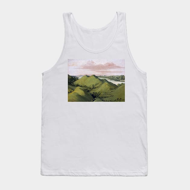 George Catlin Beautiful Grassy Bluffs, 110 Miles above St. Louis Tank Top by pdpress